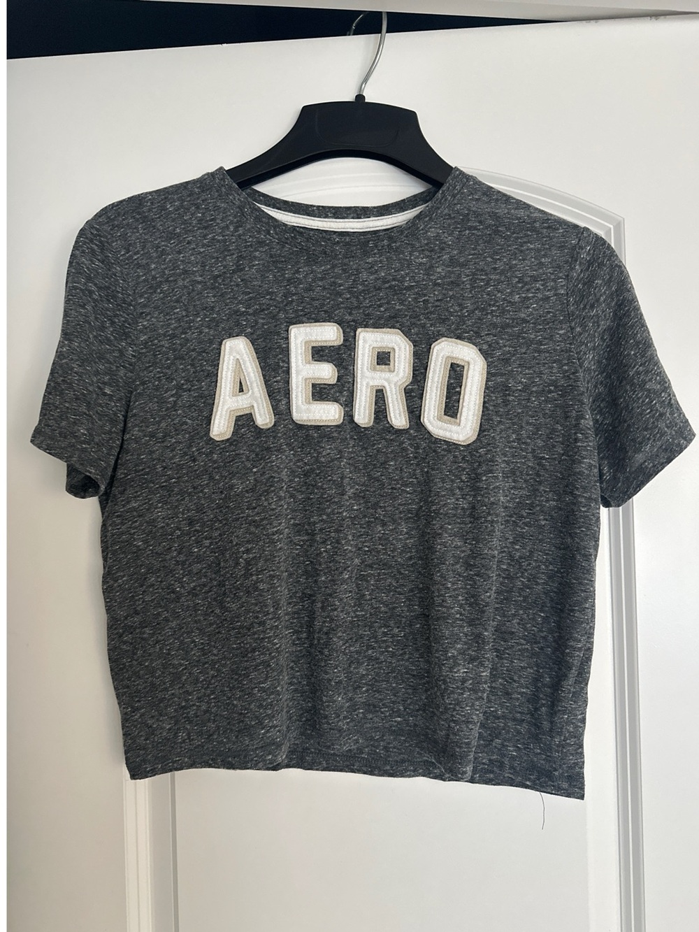 AERO Gray Logo Cropped Tee